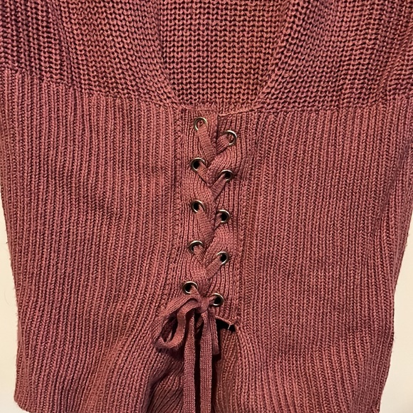 Knit sweater with corset detail - Picture 2 of 4
